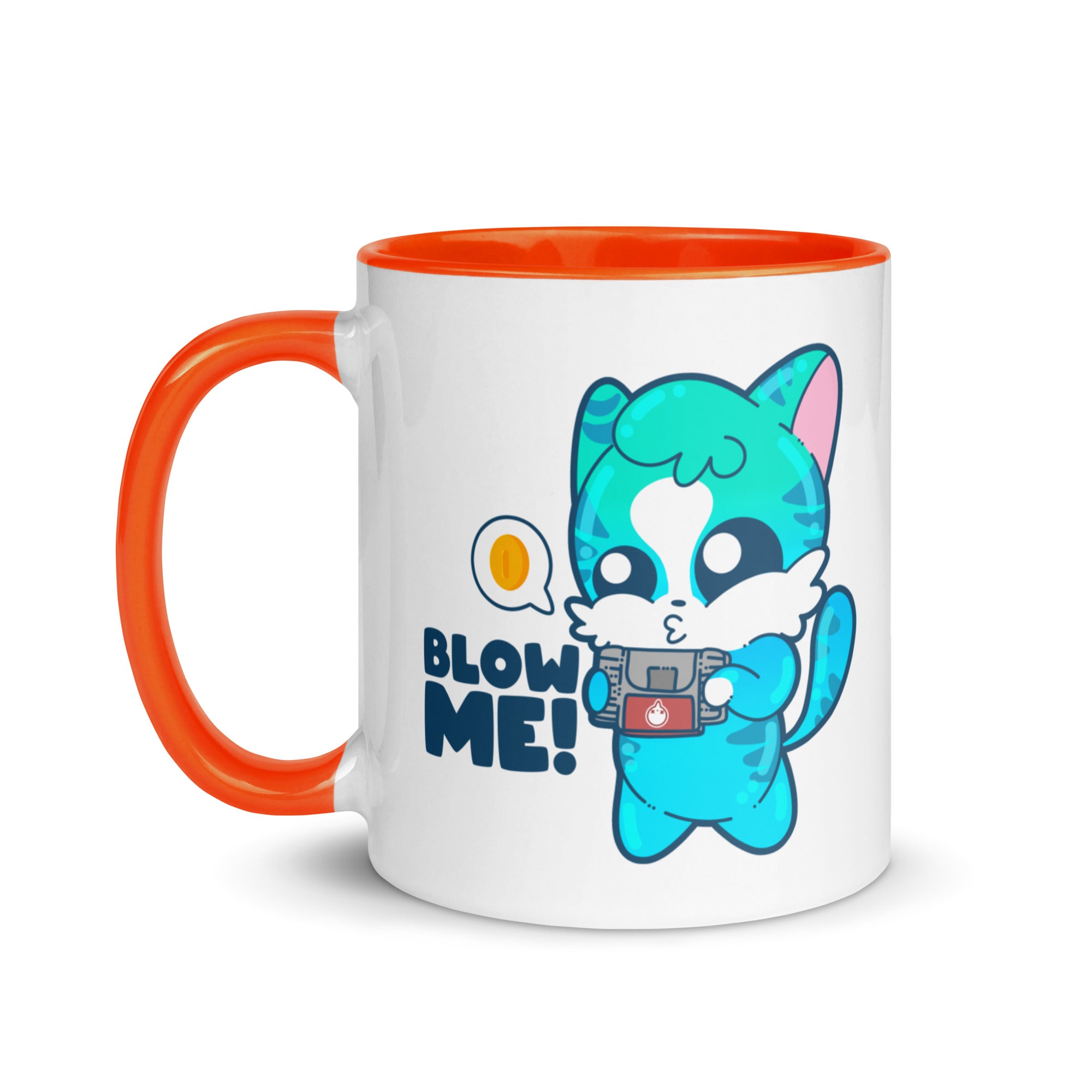 BLOW ME - Mug With Color Inside - ChubbleGumLLC