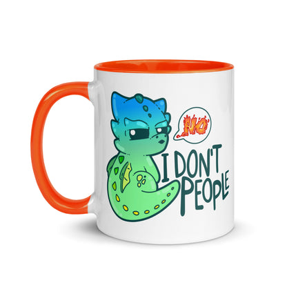 I DONT PEOPLE - Mug With Color Inside - ChubbleGumLLC