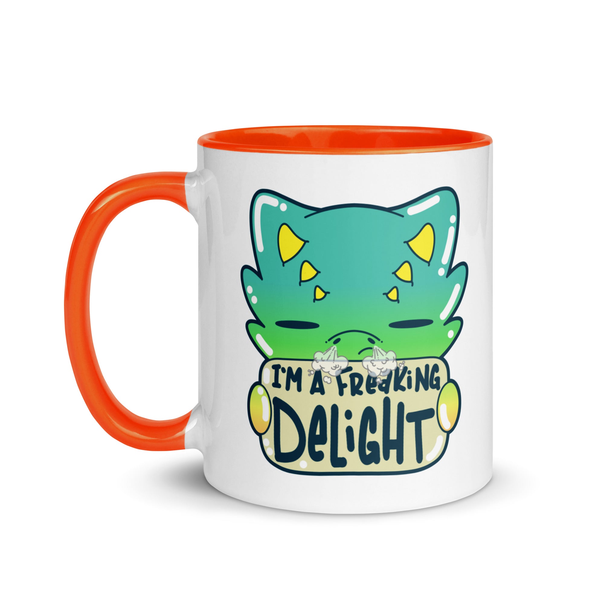 I AM A FREAKING DELIGHT - Mug with Color Inside - ChubbleGumLLC