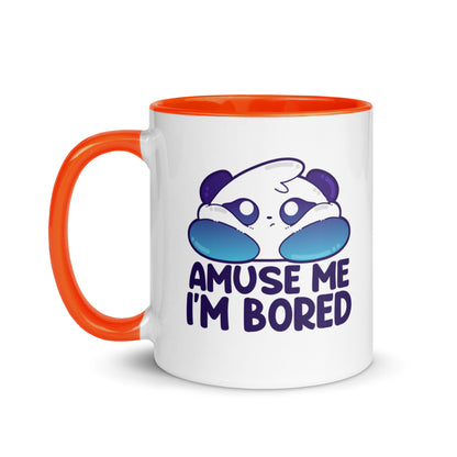 AMUSE ME IM BORED - Mug with Color Inside - ChubbleGumLLC