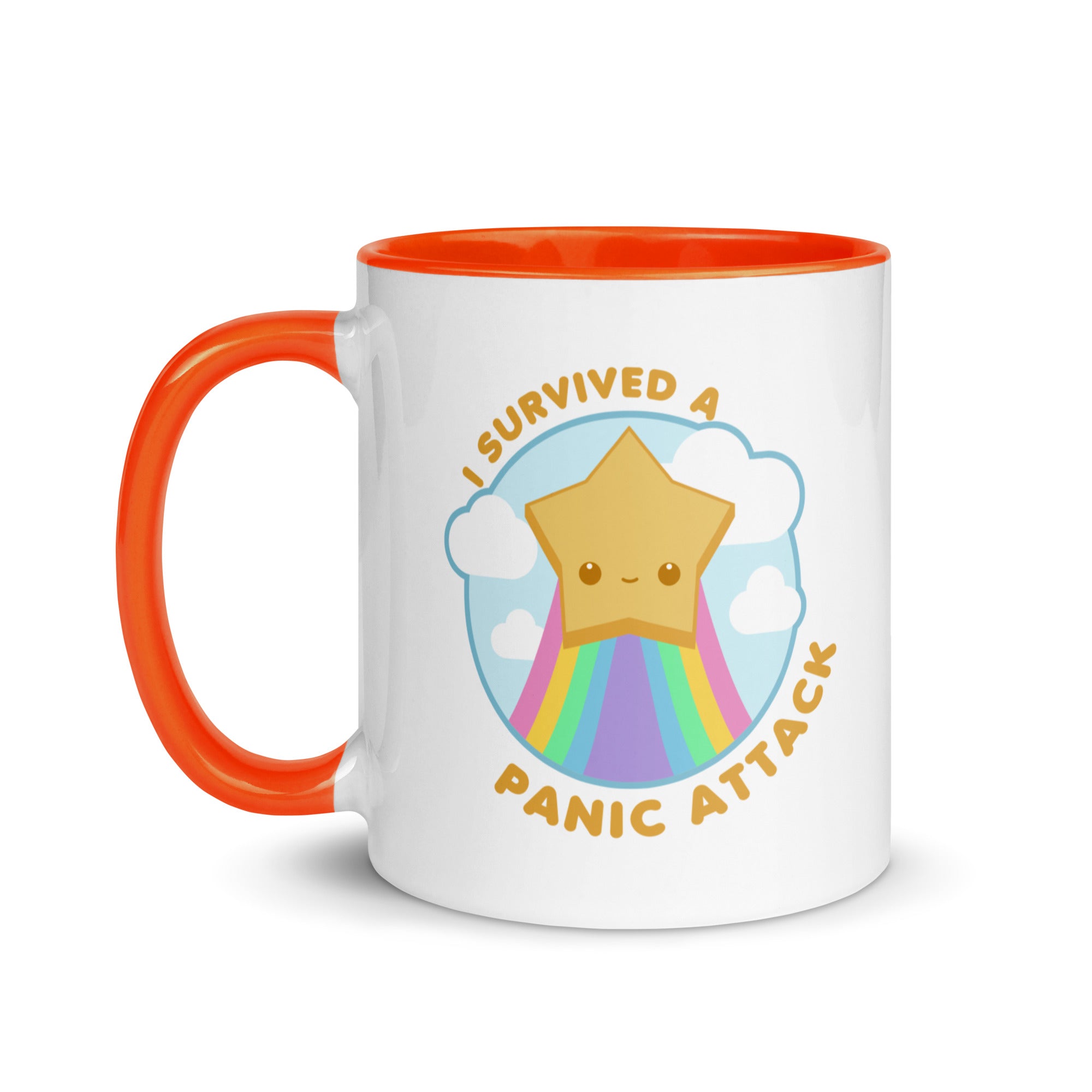 I SURVIVED A PANIC ATTACK - Mug with Color Inside - ChubbleGumLLC