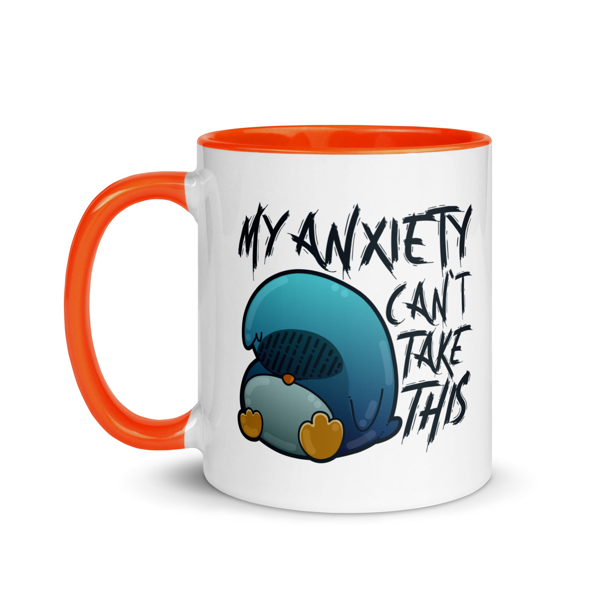 MY ANXIETY CANT TAKE THIS - Mug with Color Inside - ChubbleGumLLC