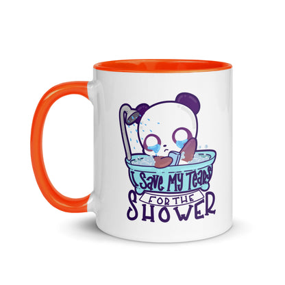 I SAVE MY TEARS FOR THE SHOWER - Mug with Color Inside - ChubbleGumLLC