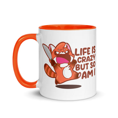 LIFE IS CRAZY BUT SO AM I - Mug With Color Inside - ChubbleGumLLC