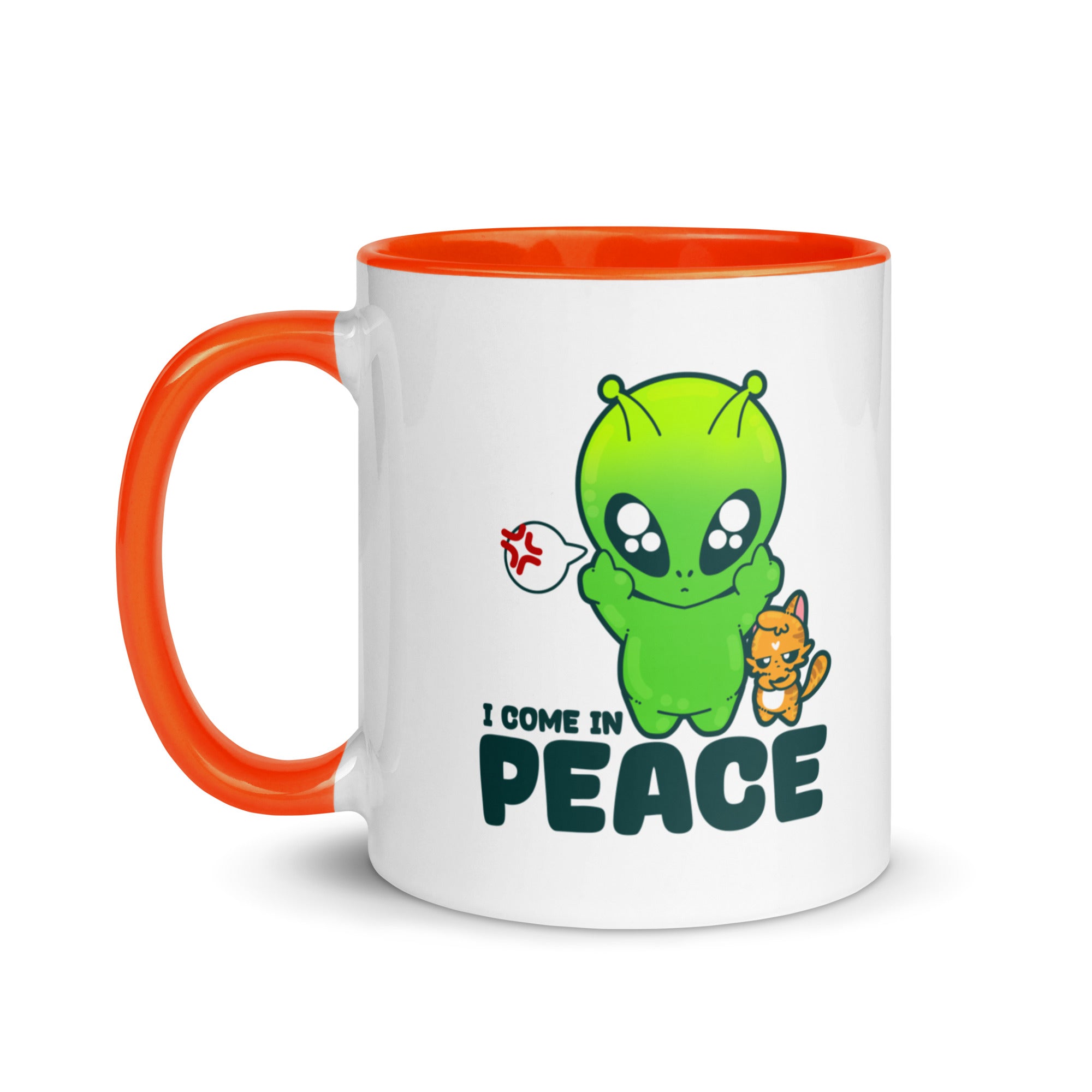 I COME IN PEACE - Mug with Color Inside - ChubbleGumLLC