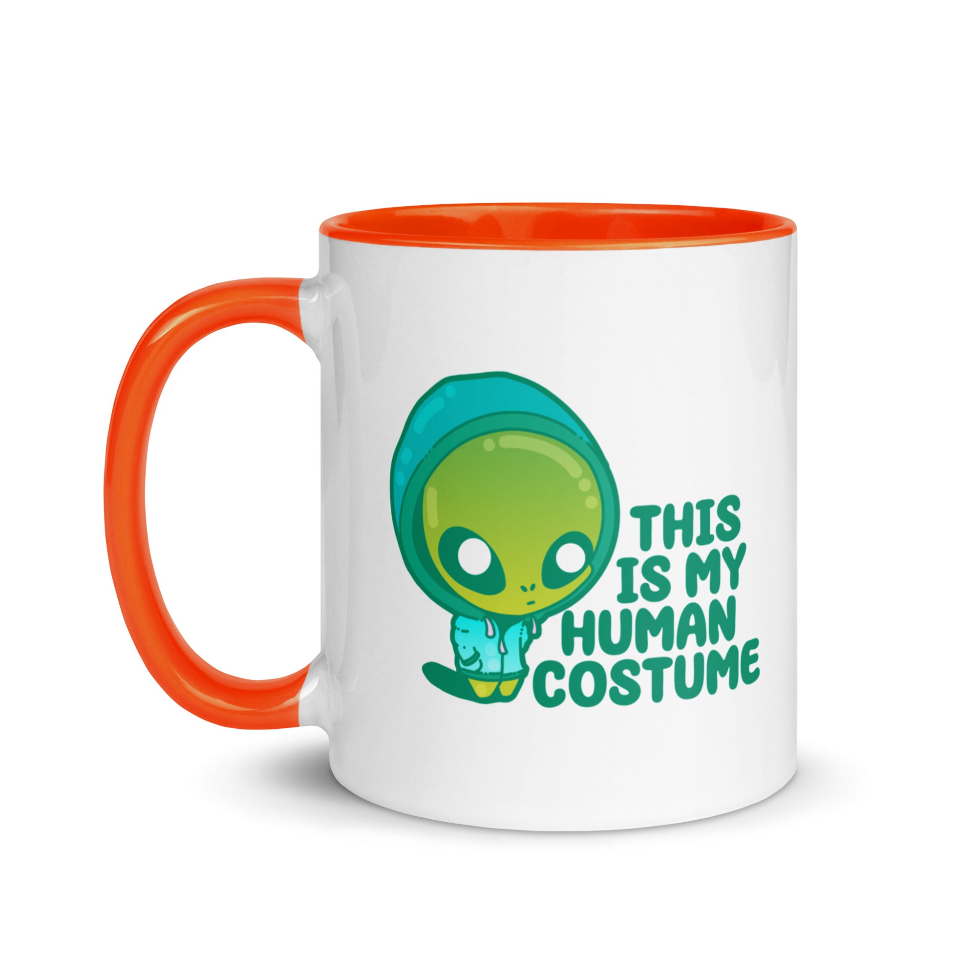 THIS IS MY HUMAN COSTUME - Mug with Color Inside - ChubbleGumLLC