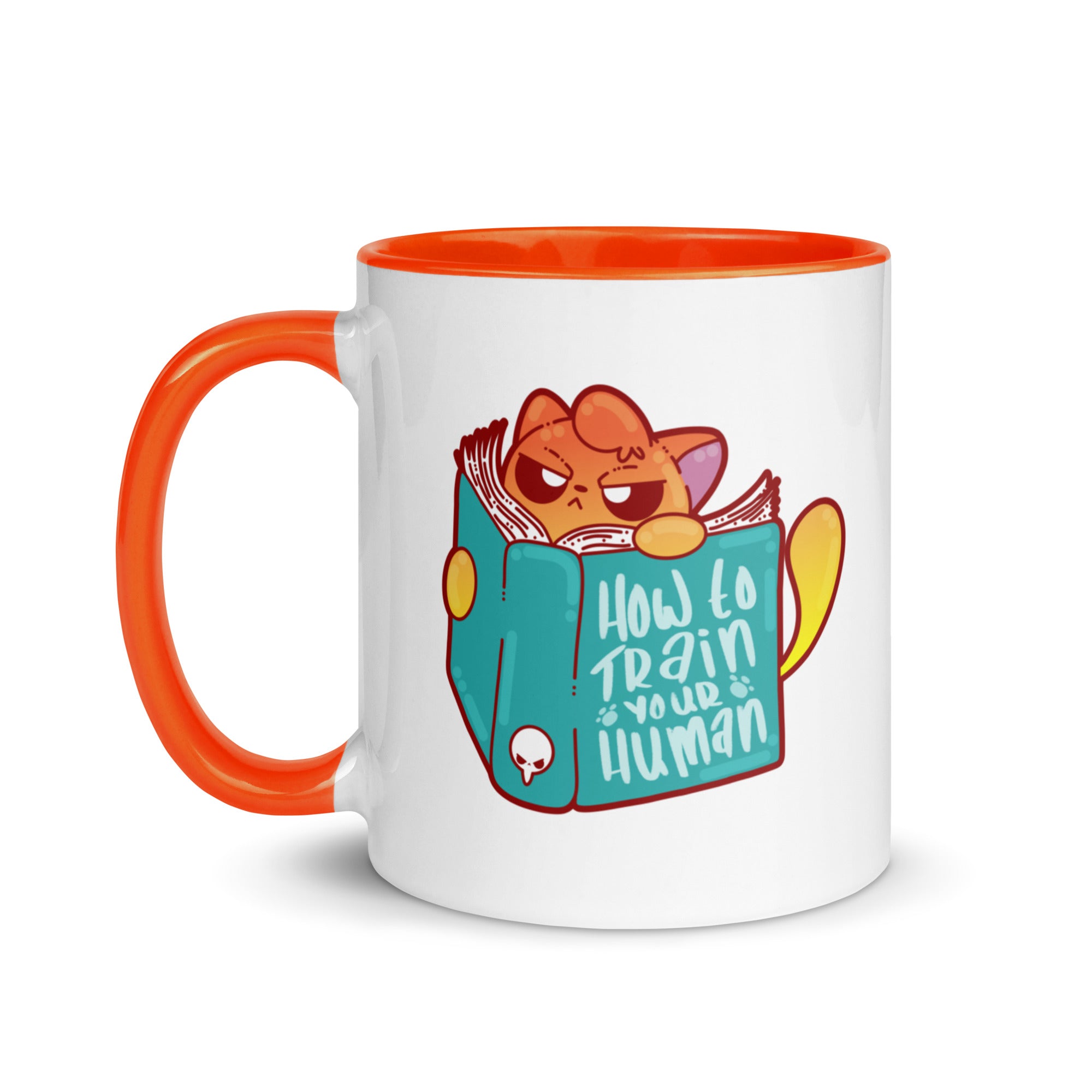 HOW TO TRAIN YOUR HUMAN - Mug with Color Inside - ChubbleGumLLC