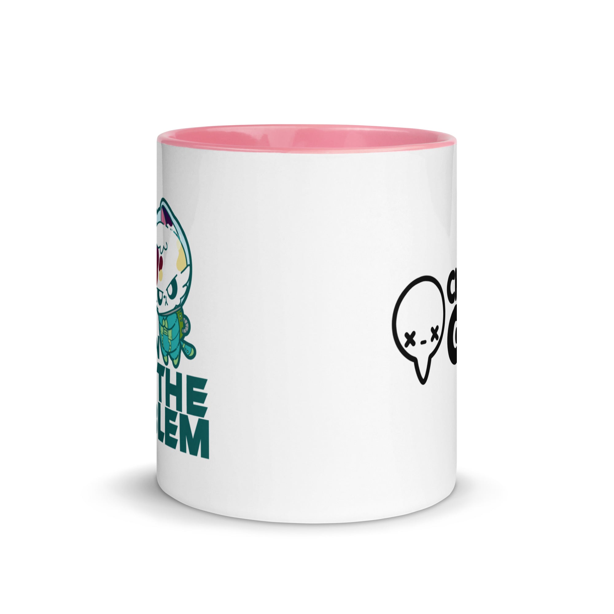 HOUSTON I AM THE PROBLEM - Mug with Color Inside - ChubbleGumLLC