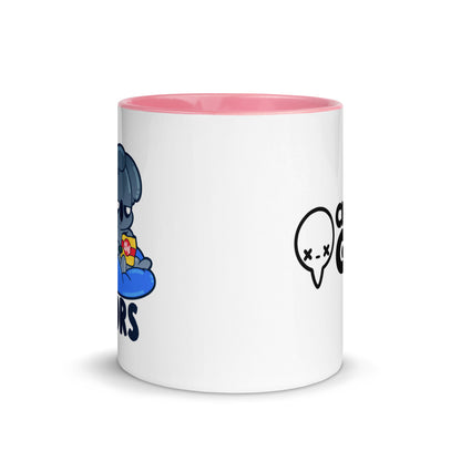 EXPLORE THE GREAT INDOORS - Mug with Color Inside - ChubbleGumLLC