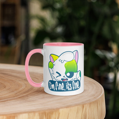 IM FINE ITS FINE - Mug with Color Inside - ChubbleGumLLC