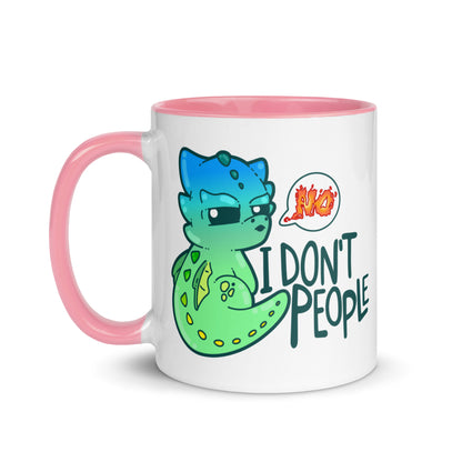 I DONT PEOPLE - Mug With Color Inside - ChubbleGumLLC