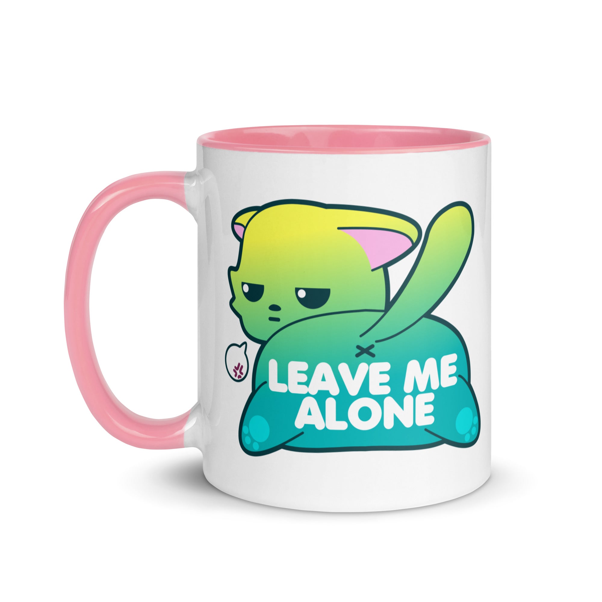 LEAVE ME ALONE - Mug With Color Inside - ChubbleGumLLC