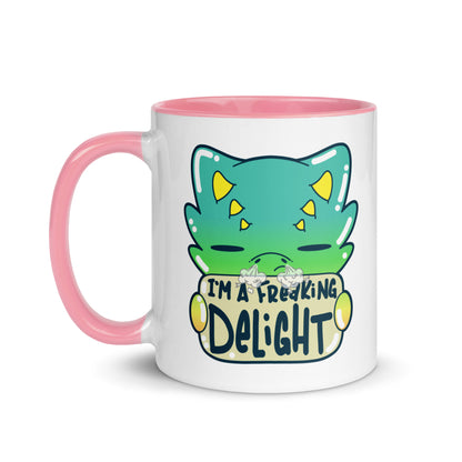 I AM A FREAKING DELIGHT - Mug with Color Inside - ChubbleGumLLC