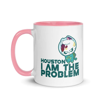 HOUSTON I AM THE PROBLEM - Mug with Color Inside - ChubbleGumLLC