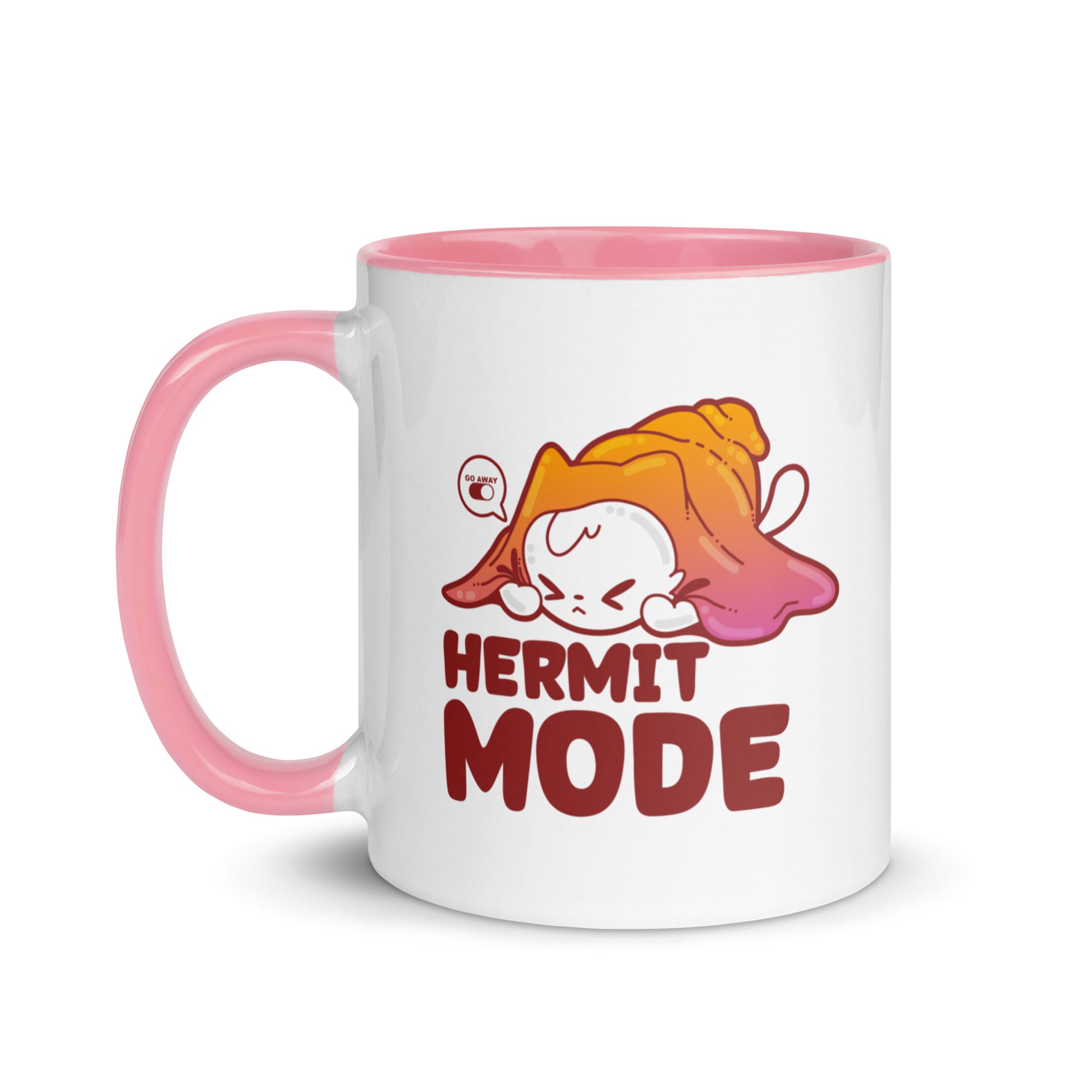 HERMIT MODE - Mug with Color Inside - ChubbleGumLLC