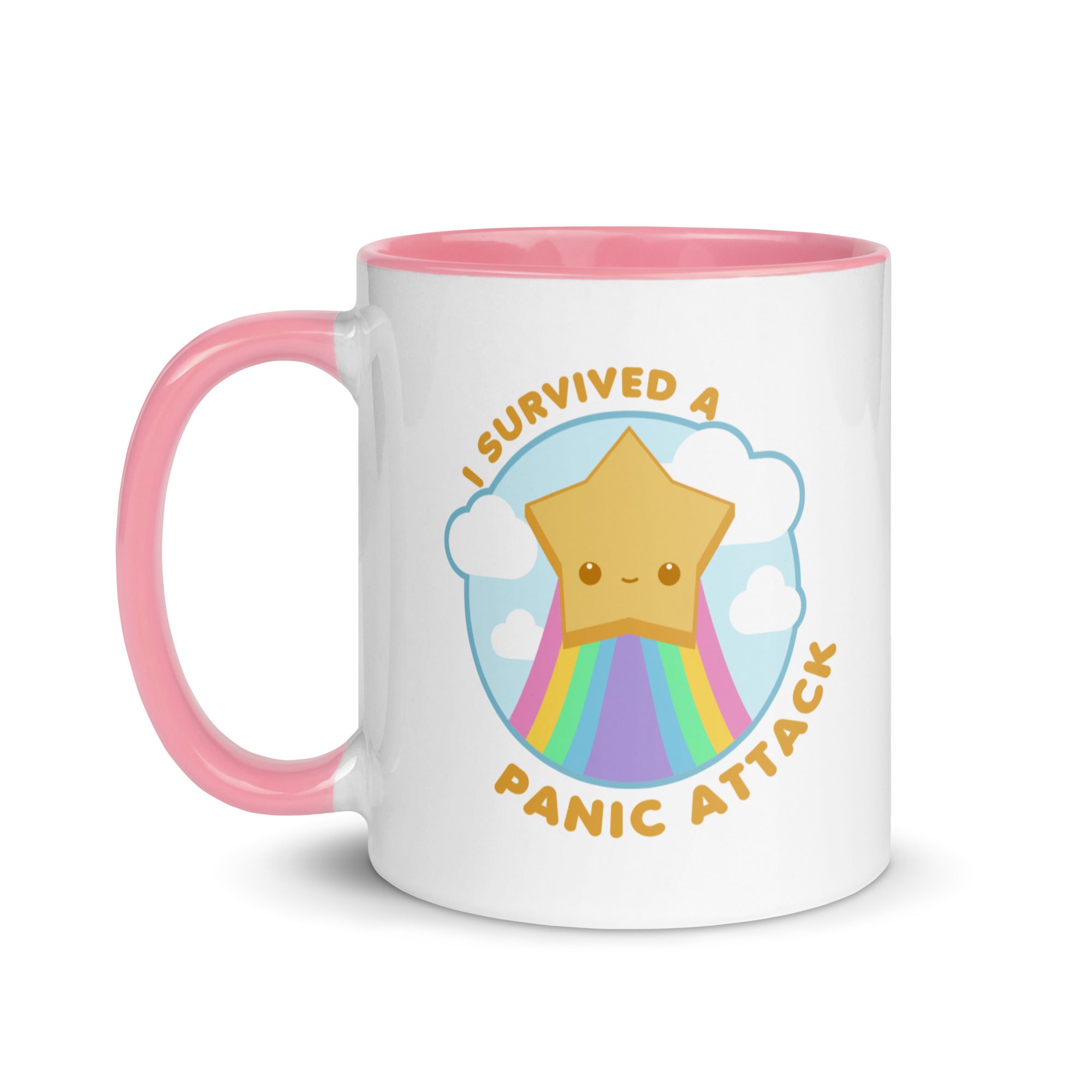 I SURVIVED A PANIC ATTACK - Mug with Color Inside - ChubbleGumLLC