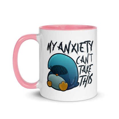 MY ANXIETY CANT TAKE THIS - Mug with Color Inside - ChubbleGumLLC