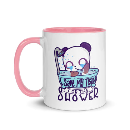 I SAVE MY TEARS FOR THE SHOWER - Mug with Color Inside - ChubbleGumLLC