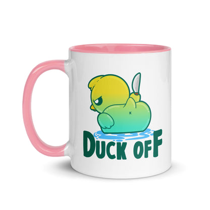 DUCK OFF - Mug with Color Inside - ChubbleGumLLC