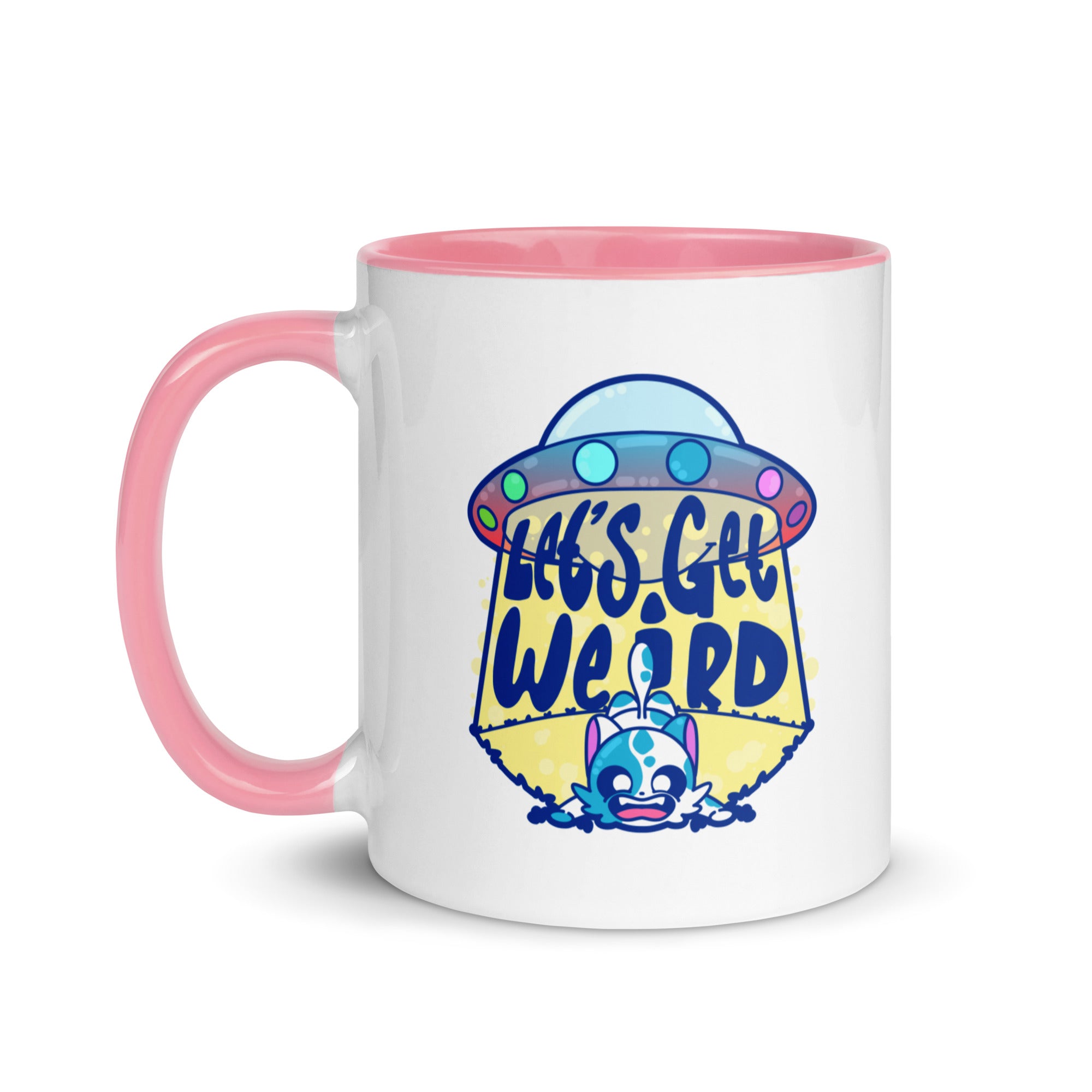 LETS GET WEIRD - Mug with Color Inside - ChubbleGumLLC