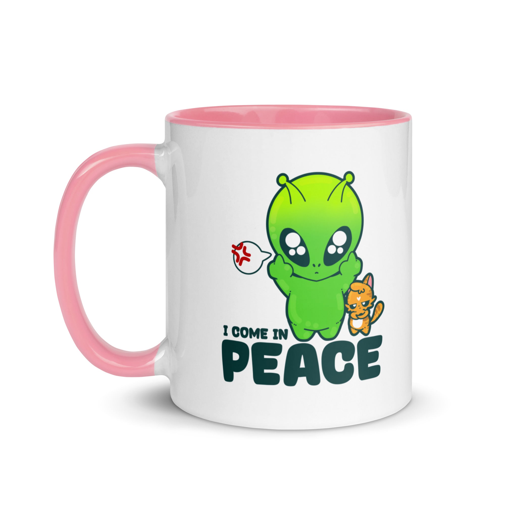 I COME IN PEACE - Mug with Color Inside - ChubbleGumLLC