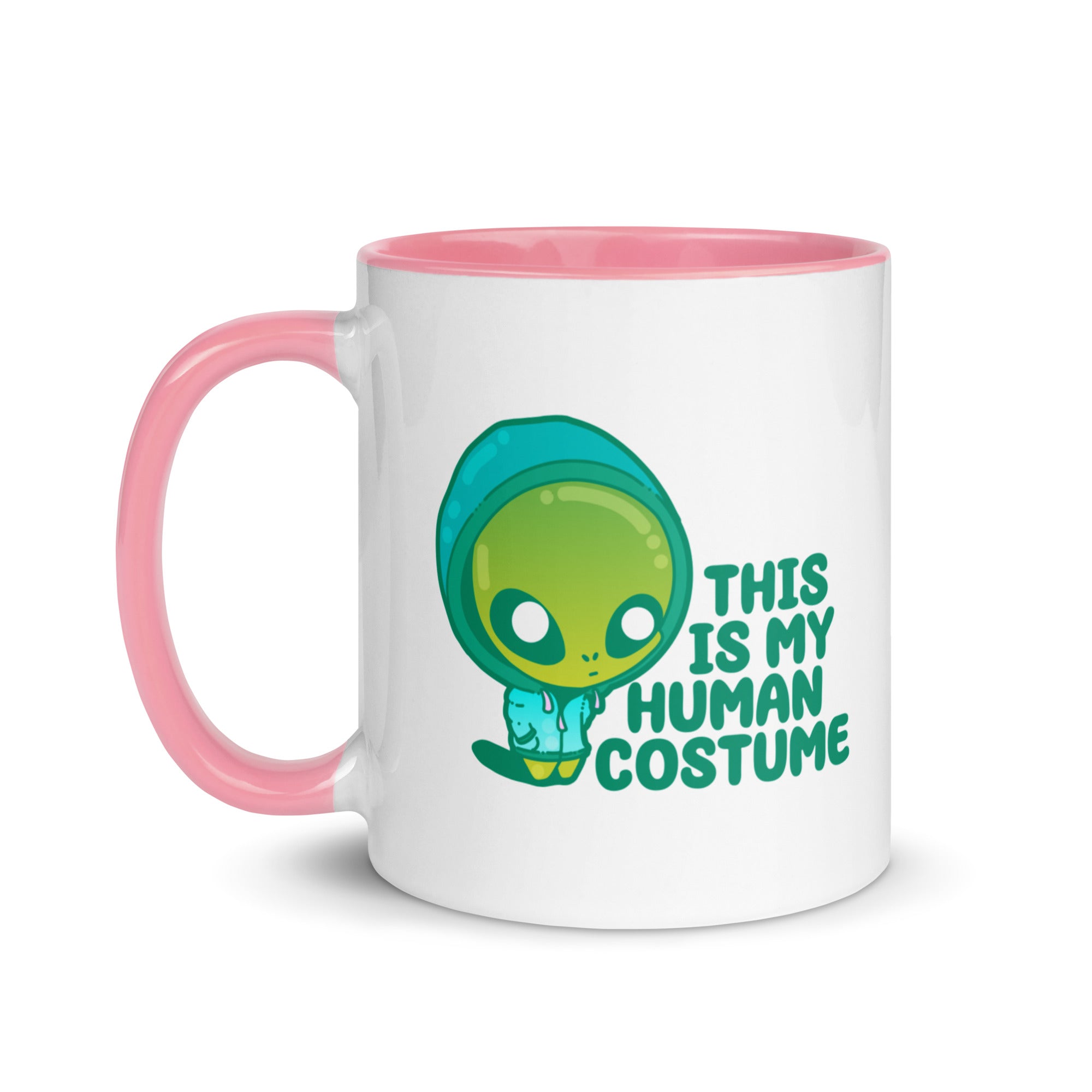 THIS IS MY HUMAN COSTUME - Mug with Color Inside - ChubbleGumLLC