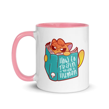 HOW TO TRAIN YOUR HUMAN - Mug with Color Inside - ChubbleGumLLC