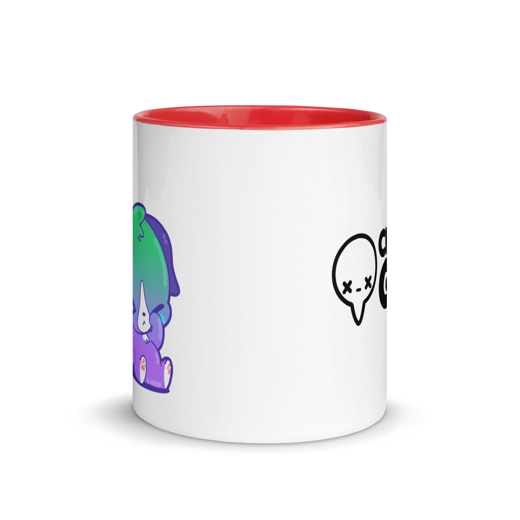 JUST GET HAPPY STUPID - Mug With Color Inside - ChubbleGumLLC