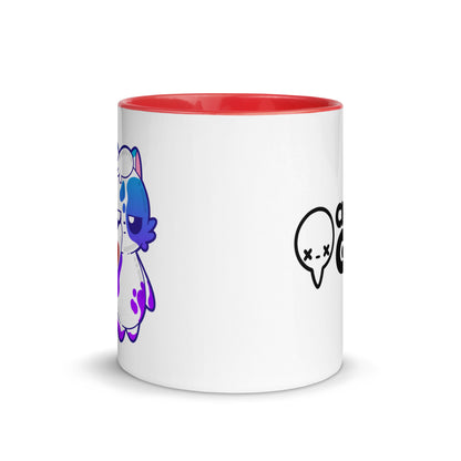 TALK TO THE HAND - Mug With Color Inside - ChubbleGumLLC