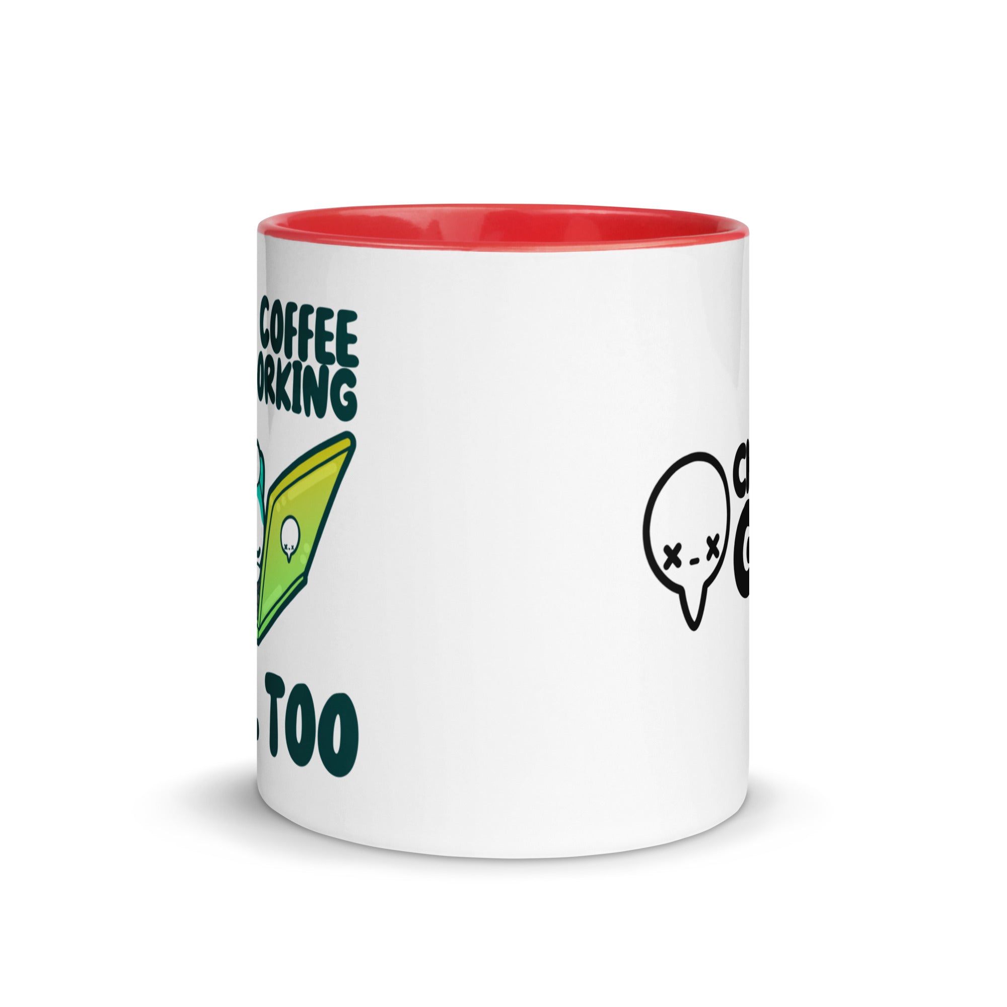 WHEN MY COFFEE STARTS WORKING - Mug with Color Inside - ChubbleGumLLC