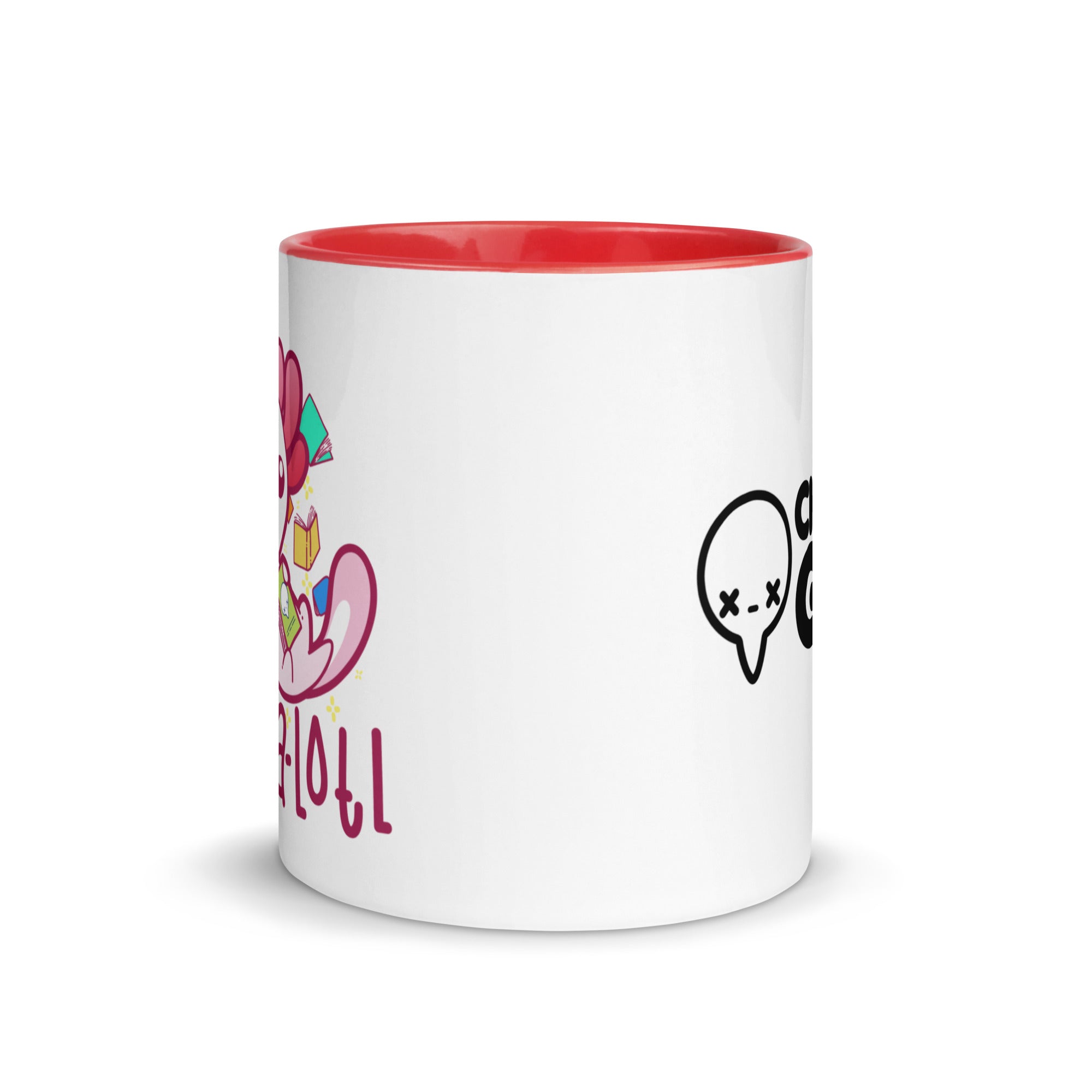 READS A LOTL - Mug with Color Inside - ChubbleGumLLC