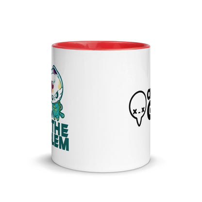 HOUSTON I AM THE PROBLEM - Mug with Color Inside - ChubbleGumLLC