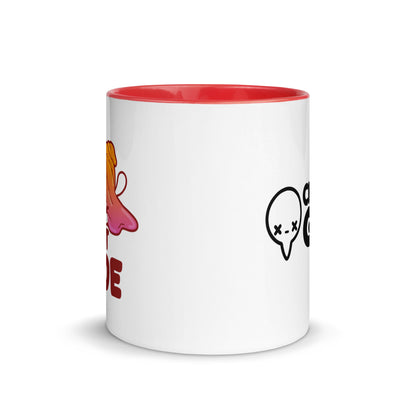 HERMIT MODE - Mug with Color Inside - ChubbleGumLLC