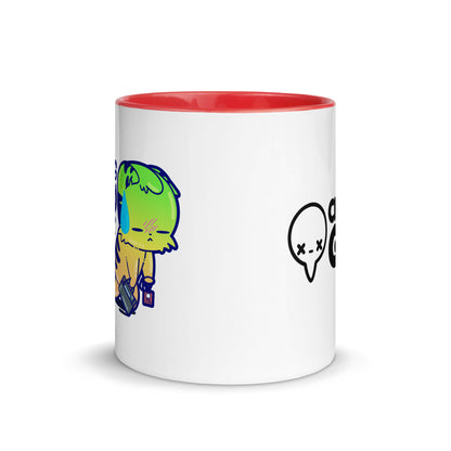 SURVIVING PURELY OUT OF SPITE - Mug with Color Inside - ChubbleGumLLC