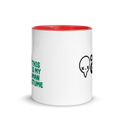 THIS IS MY HUMAN COSTUME - Mug with Color Inside - ChubbleGumLLC