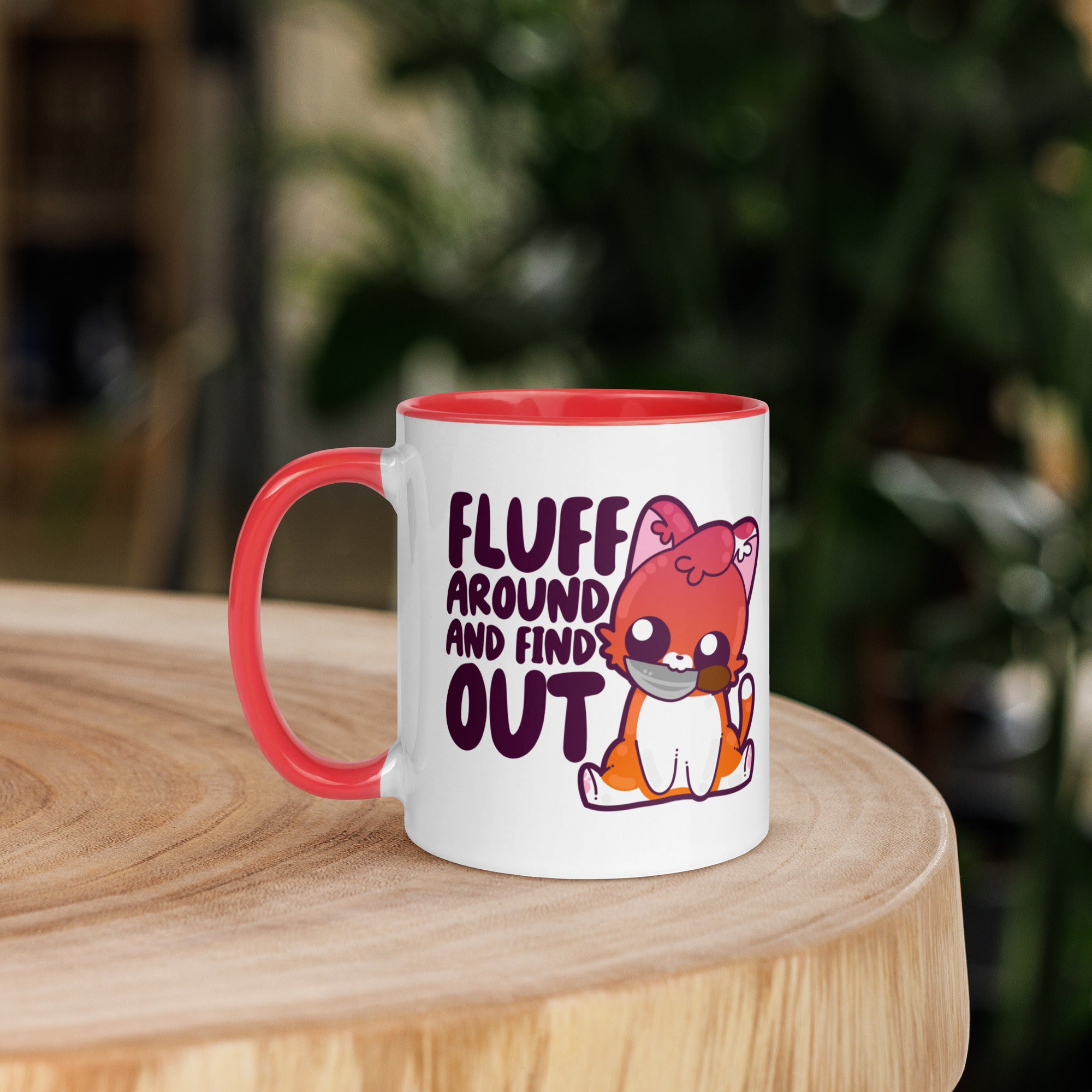 FLUFF AROUND AND FIND OUT - Mug with Color Inside - ChubbleGumLLC