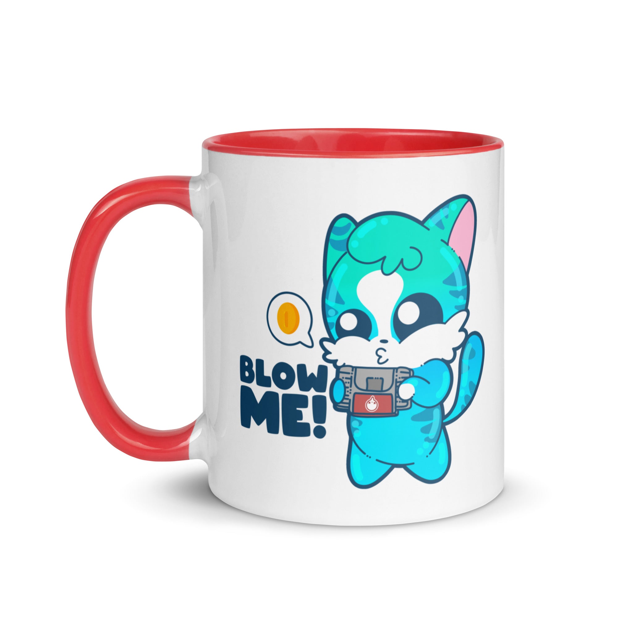 BLOW ME - Mug With Color Inside - ChubbleGumLLC