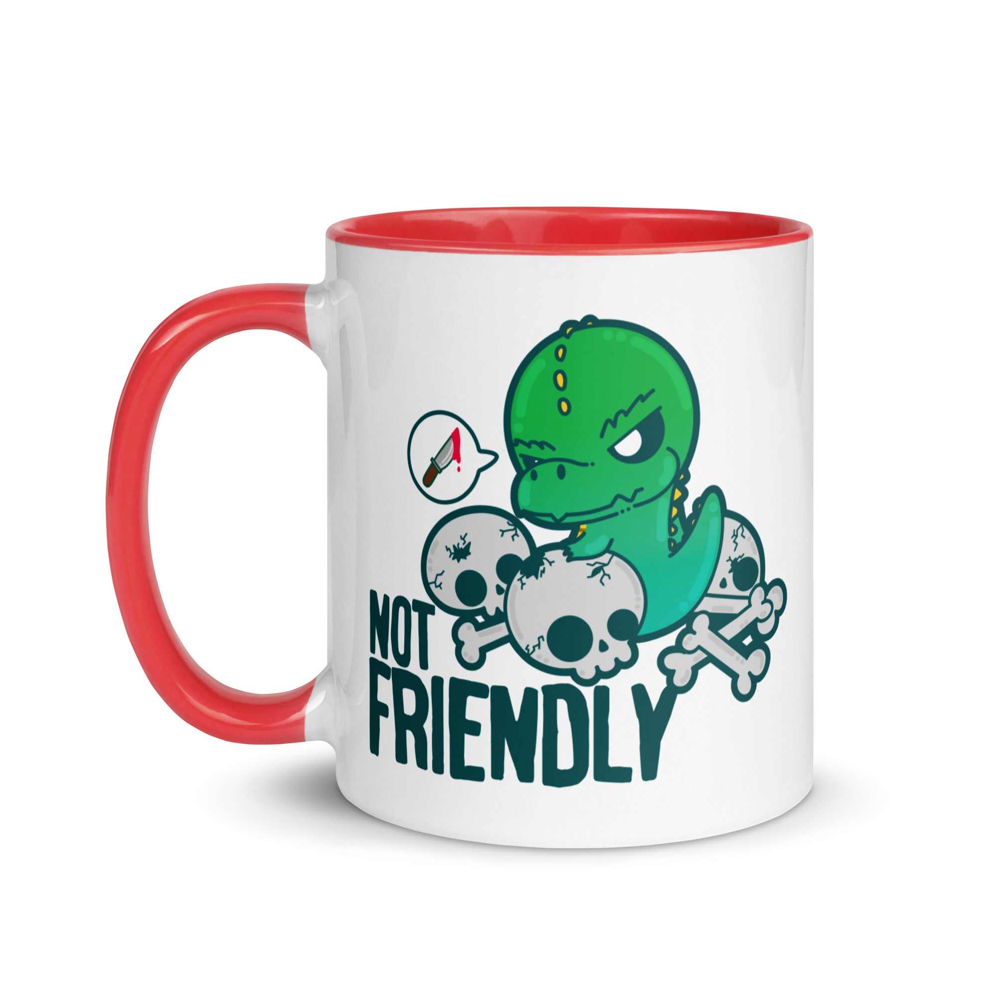 NOT FRIENDLY - Mug With Color Inside - ChubbleGumLLC