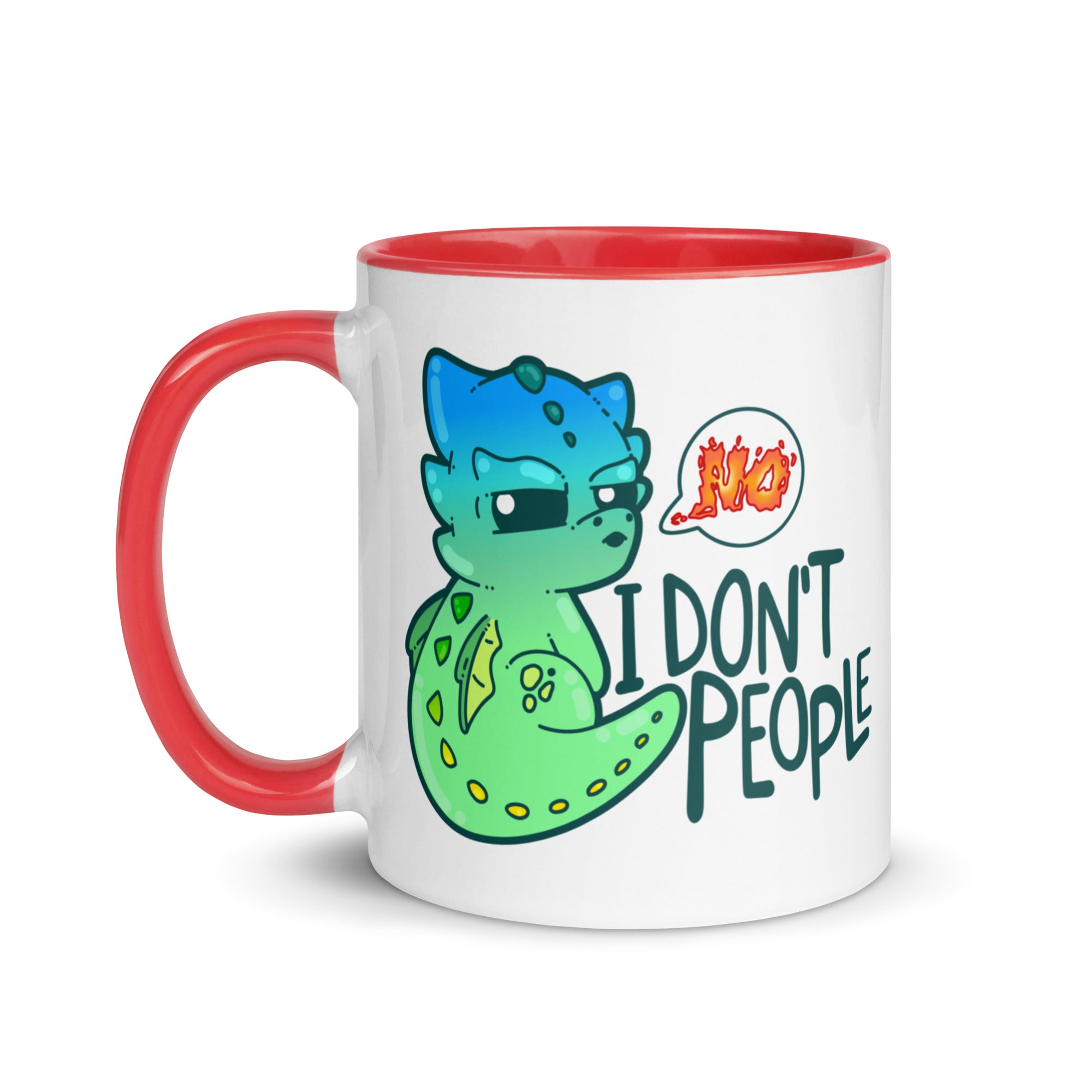 I DONT PEOPLE - Mug With Color Inside - ChubbleGumLLC