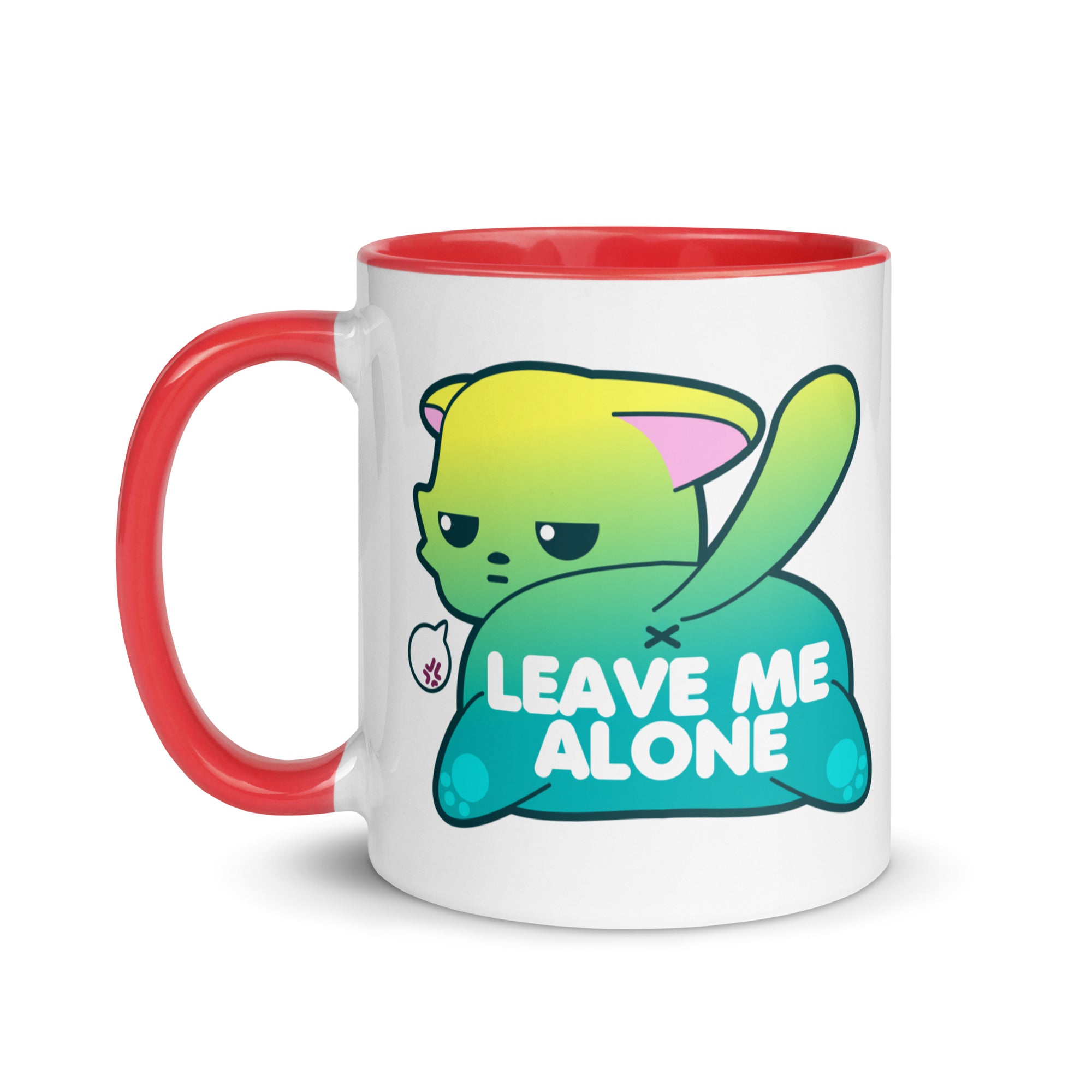 LEAVE ME ALONE - Mug With Color Inside - ChubbleGumLLC