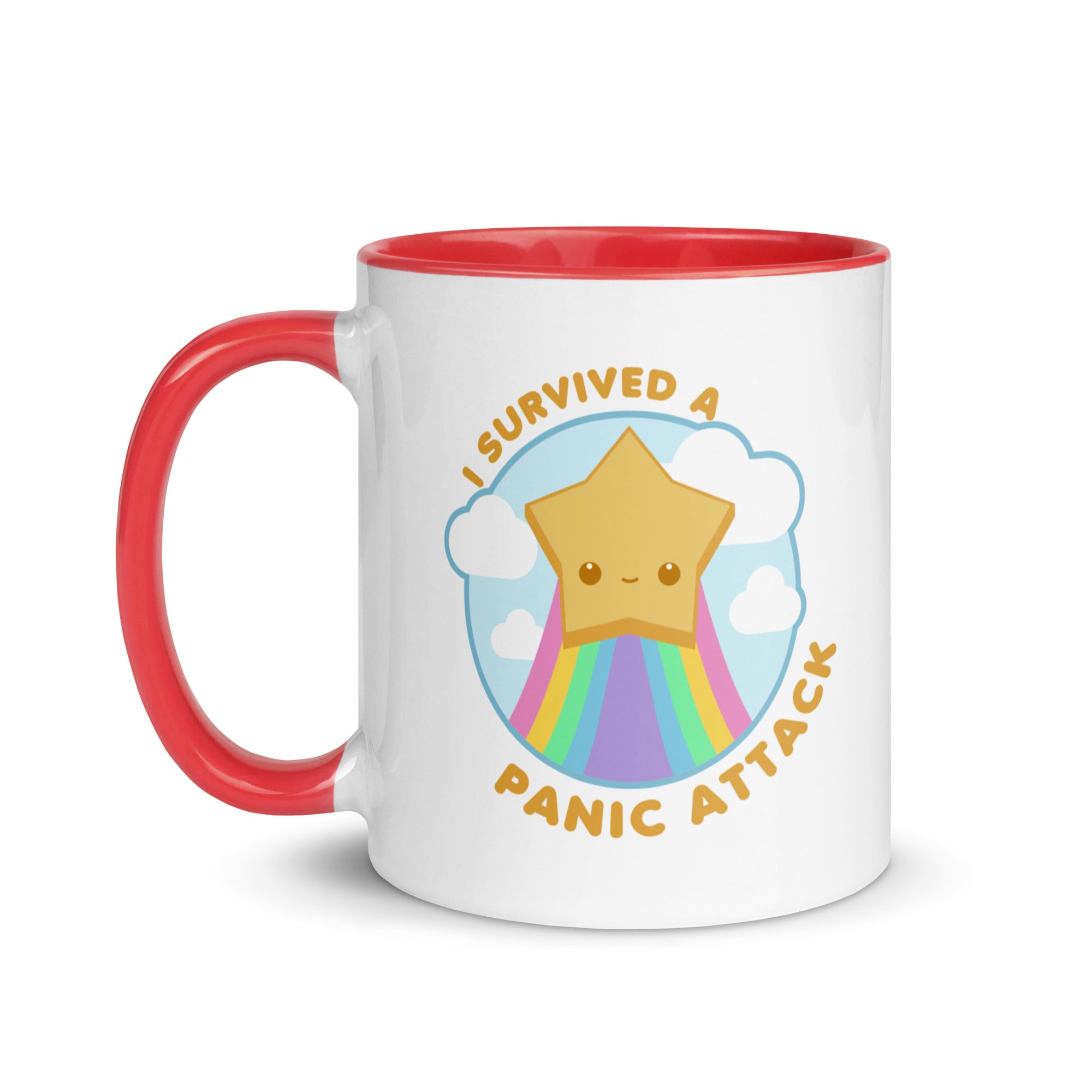 I SURVIVED A PANIC ATTACK - Mug with Color Inside - ChubbleGumLLC