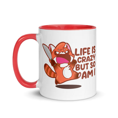 LIFE IS CRAZY BUT SO AM I - Mug With Color Inside - ChubbleGumLLC