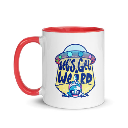 LETS GET WEIRD - Mug with Color Inside - ChubbleGumLLC