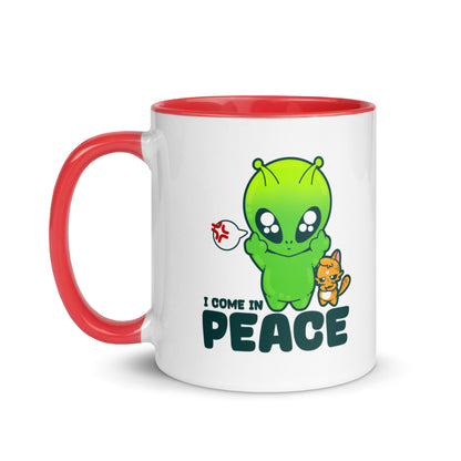 I COME IN PEACE - Mug with Color Inside - ChubbleGumLLC