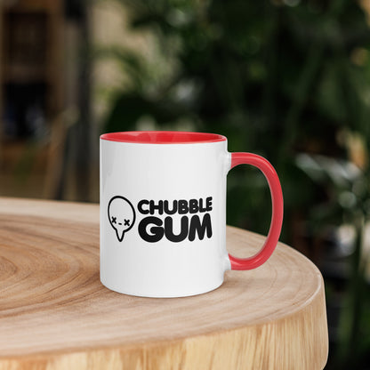 JUST HERE TO ESTABLISH AN ALIBI - Mug with Color Inside - ChubbleGumLLC