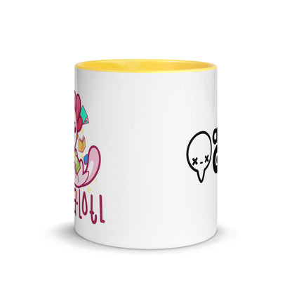 READS A LOTL - Mug with Color Inside - ChubbleGumLLC