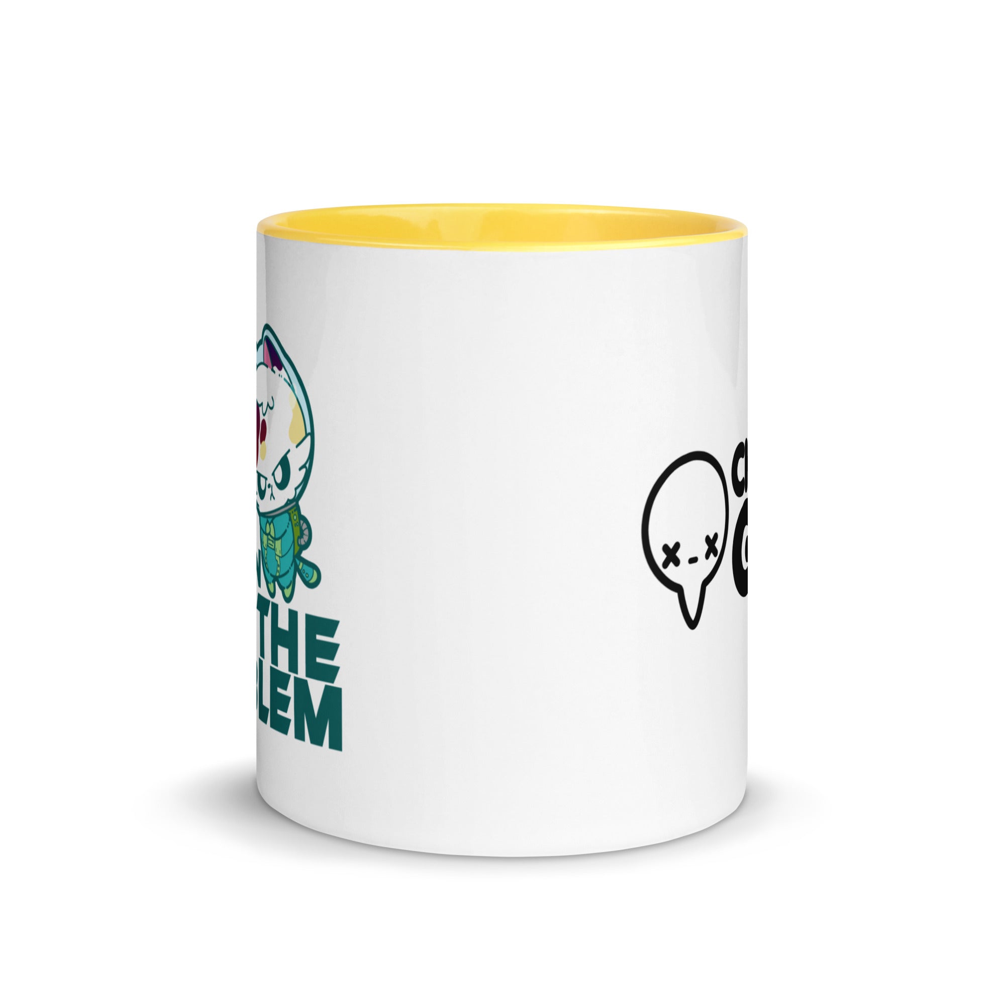 HOUSTON I AM THE PROBLEM - Mug with Color Inside - ChubbleGumLLC