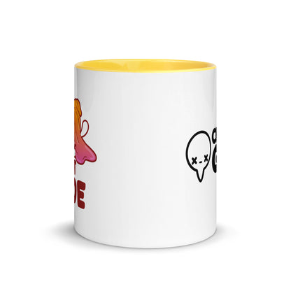 HERMIT MODE - Mug with Color Inside - ChubbleGumLLC