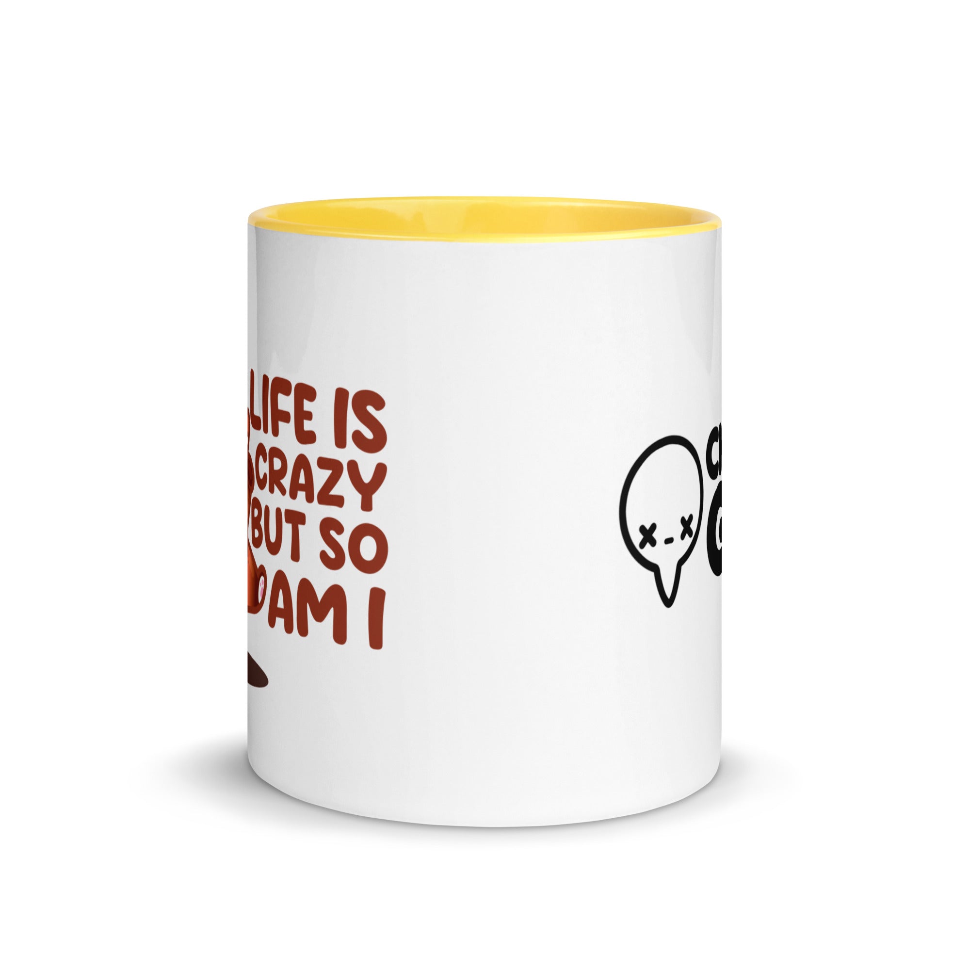 LIFE IS CRAZY BUT SO AM I - Mug With Color Inside - ChubbleGumLLC