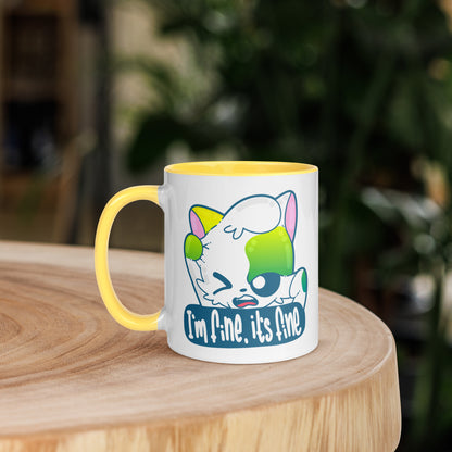 IM FINE ITS FINE - Mug with Color Inside - ChubbleGumLLC